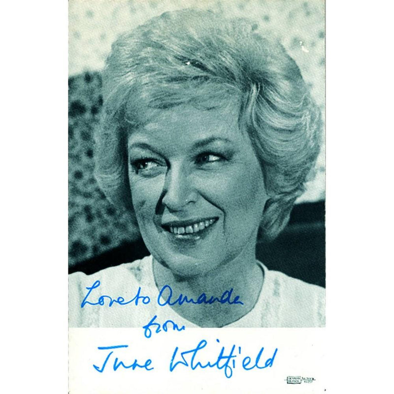 June Ritchie Autograph June Whitfield Autograph - Signed Black and White Photograph