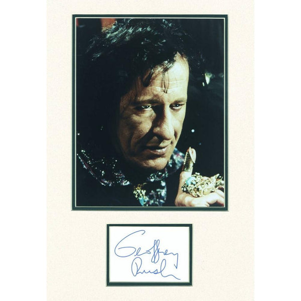Geoffrey Rush - Autograph - Signature Mounted with Colour Photograph