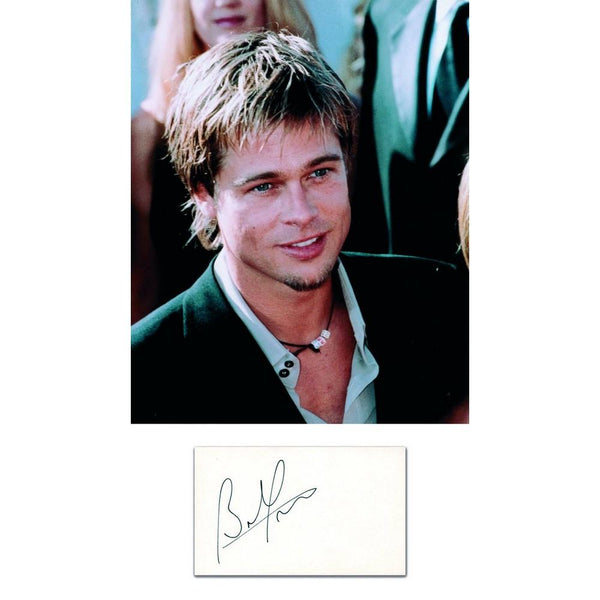 Brad Pitt - Autograph - Signed Page and Photograph