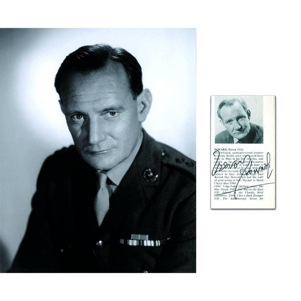 Trevor Howard - Autograph - Signature with Black and White Photograph