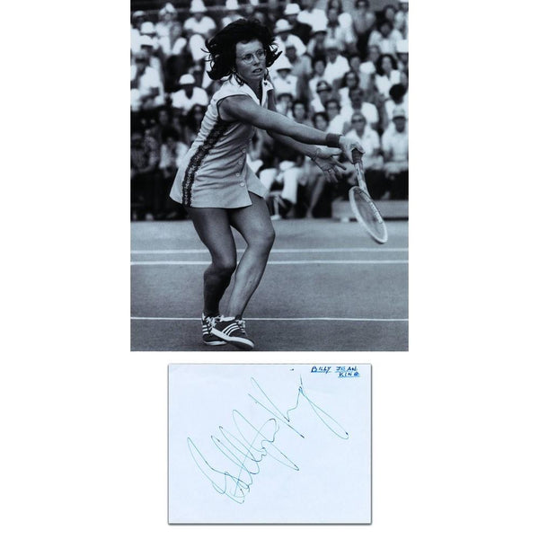 Billie Jean King - Autograph - Signed Page and Photograph