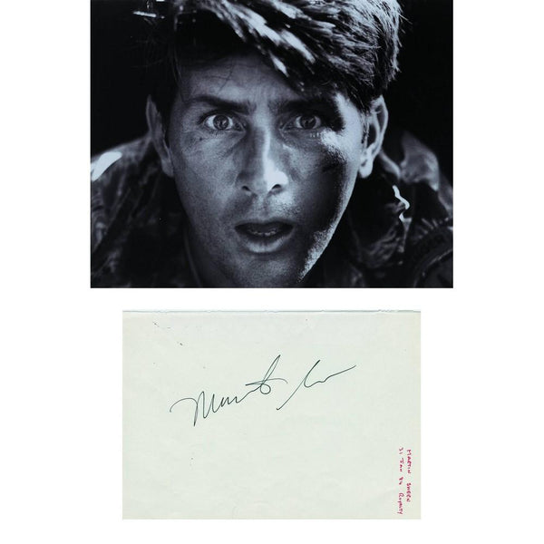 Martin Sheen - Autograph - Autograph Mounted with Black and White Photograph