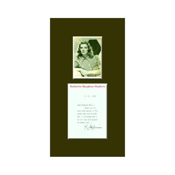 Katharine Hepburn - Autograph - Signed Letter and Photograph