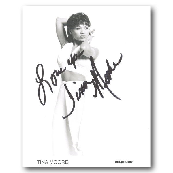 Tina Moore - Autograph - Signed Black and White Photograph