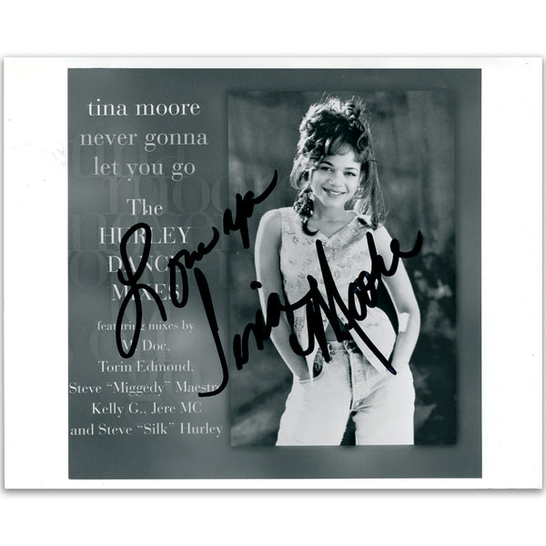 Tina Moore - Autograph - Signed Black and White Photograph