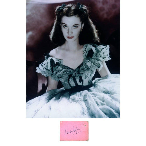 Vivien Leigh -  Autograph - Signature Mounted with Black & White Photograph