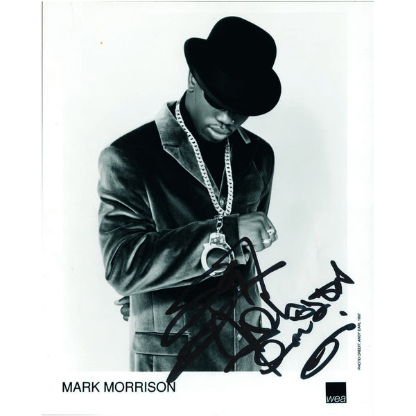 Mark Morrison - Autograph - Signed Black and White Photograph