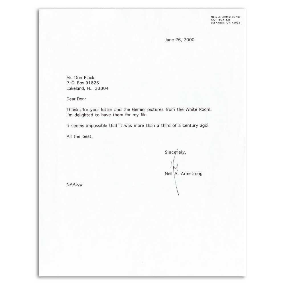 Sample Letters Requesting Autograph Neil Armstrong Autograph - Signed Typed Letter