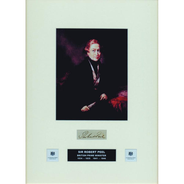 Robert Peel - Signature - Framed