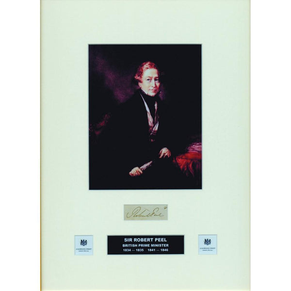 Robert Peel - Signature - Framed