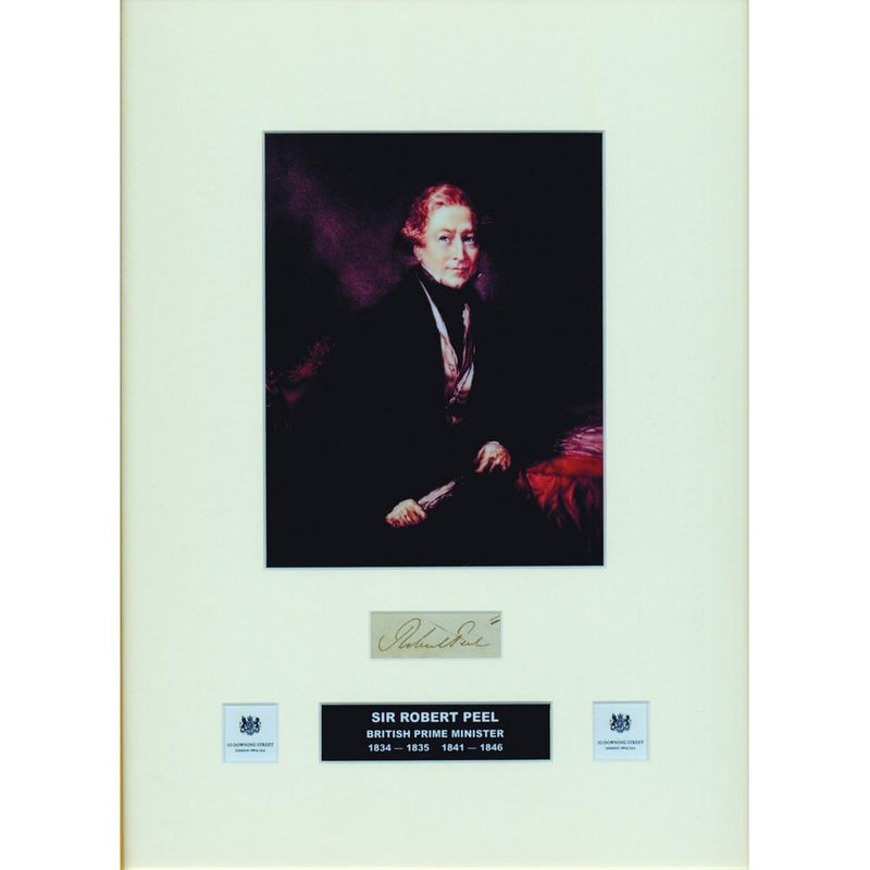 Robert Peel - Signature - Framed