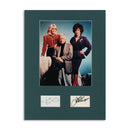 Linda Evans & Joan Collins  -  Autograph - Signature Mounted with Colour Photograph