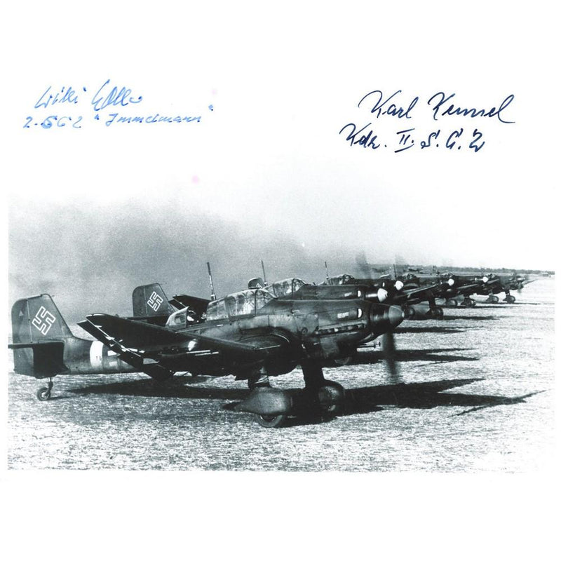 Karl Kennel & Willi Moller - Autograph - Signed Black and White Photograph