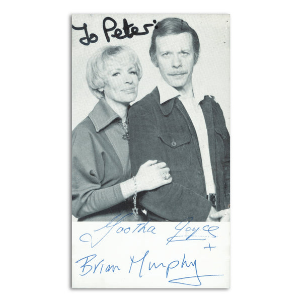 Yootha Joyce & Brian Murphy - Autograph - Signed Black and White Photograph