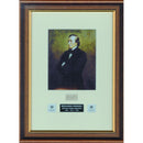 Benjamin Disraeli - Autograph - Signature Mounted with Colour Portrait - Framed
