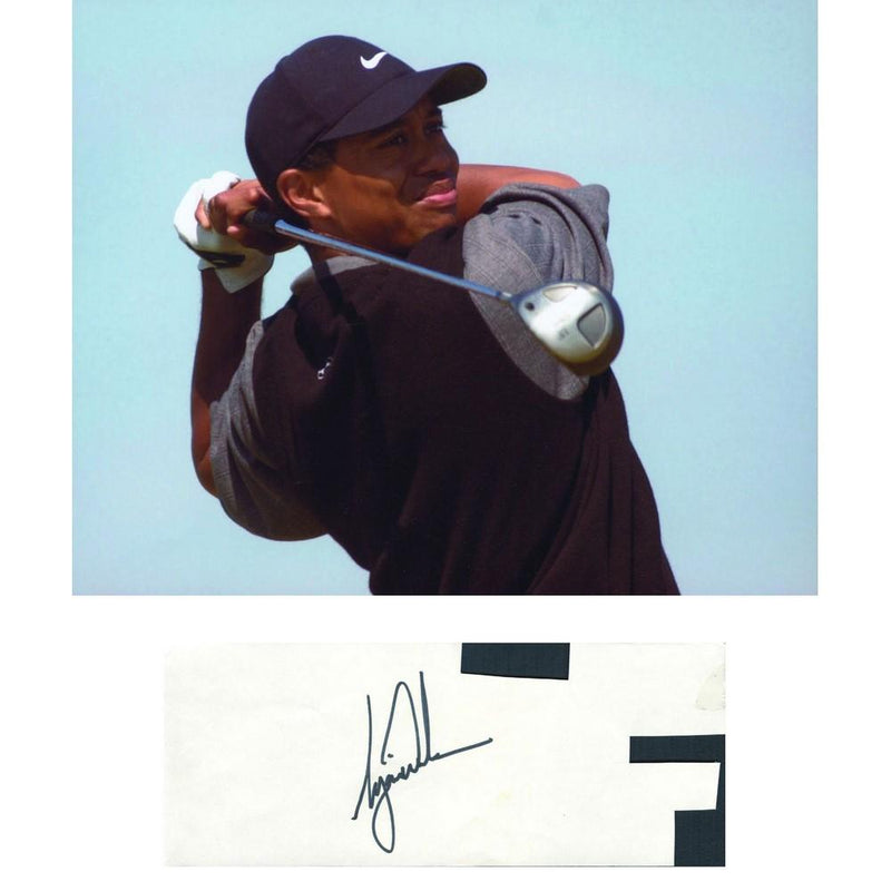 Tiger Woods - Autograph - Signature Mounted with Colour Photograph