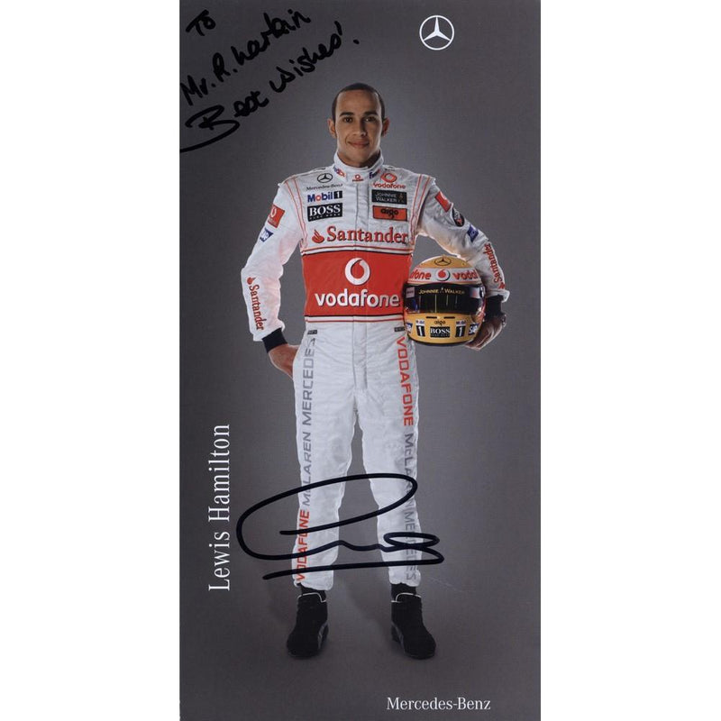 Lewis Hamilton - Autograph - Signature Mounted with Colour Photograph