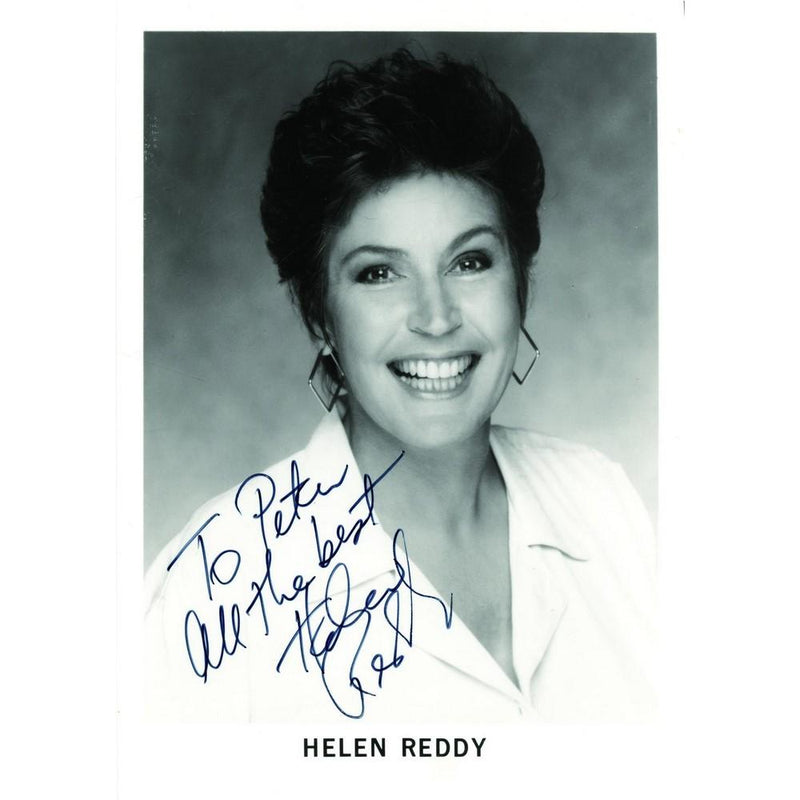 Helen Reddy Autographed Helen Reddy - Autograph - Signed Black and White Photograph
