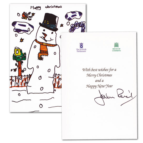 John Reid Signed Christmas Card