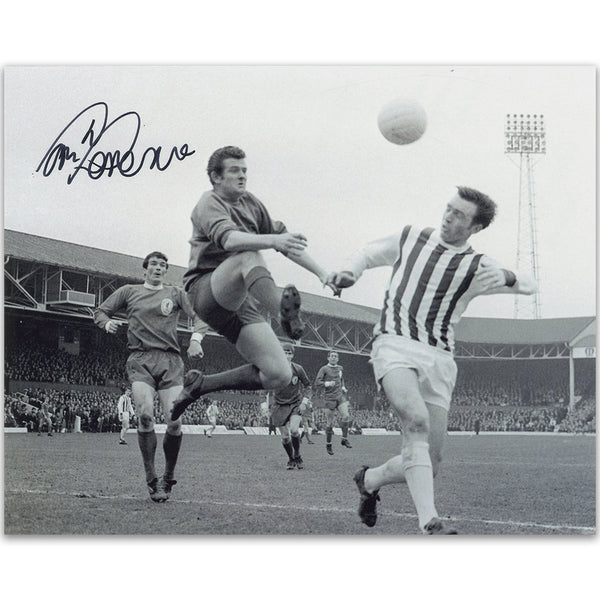Tommy Lawrence Signed Black and White Photograph Liverpool FC