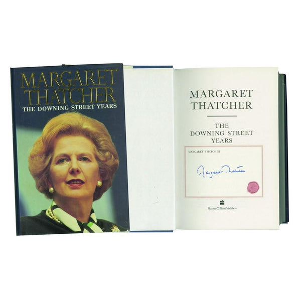 Margaret Thatcher Signed copy of 'The Downing Street Years