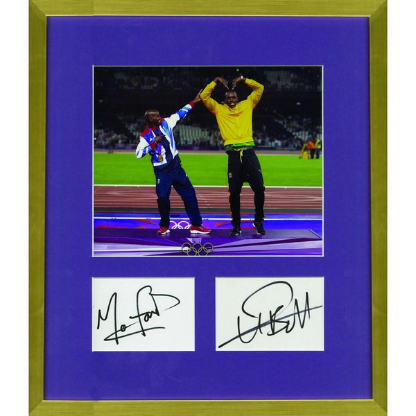 Usain Bolt & Mo Farah - Autographs - Framed