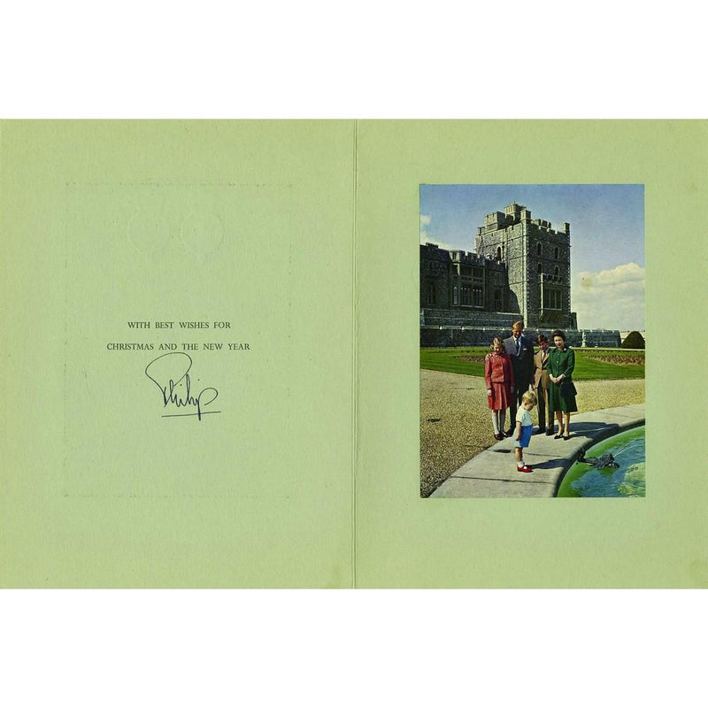 Prince Philip Duke of Edinburgh Signature - Signed Christmas Card