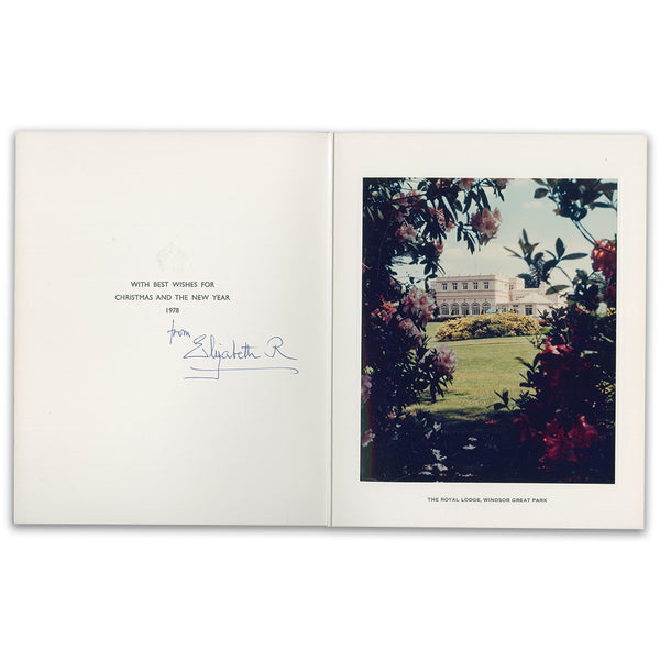 HM Queen Elizabeth, The Queen Mother Signature - Signed Christmas Card