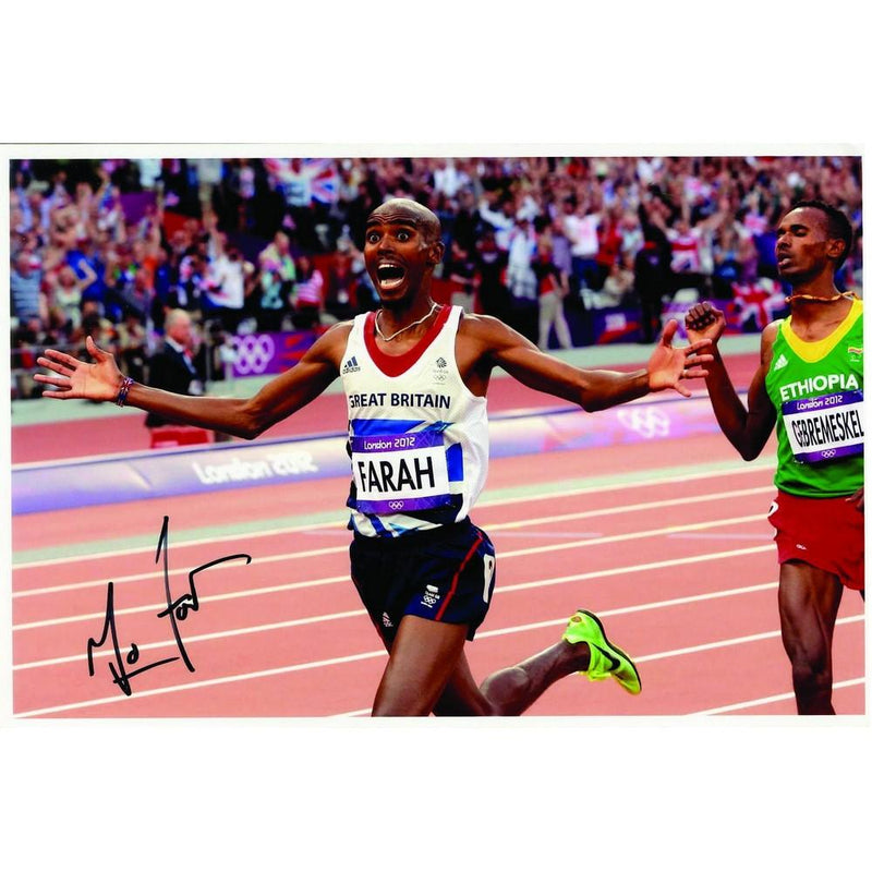 Mo Farah - Autograph - Signed Colour Photograph