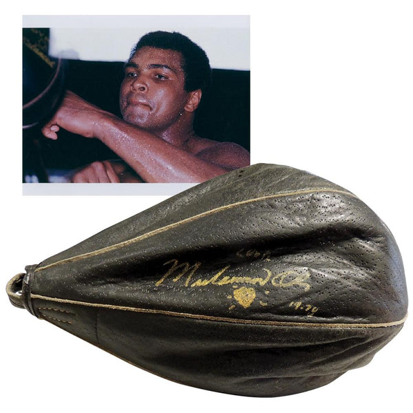 Muhammad Ali Autograph - Signed Speed Bag - Comes with Certificate of Authenticity