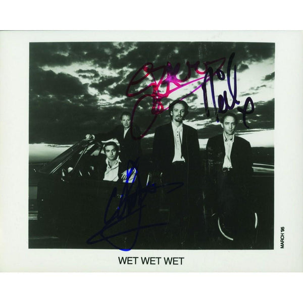Wet Wet Wet - Autograph - Signed Black and White Photograph