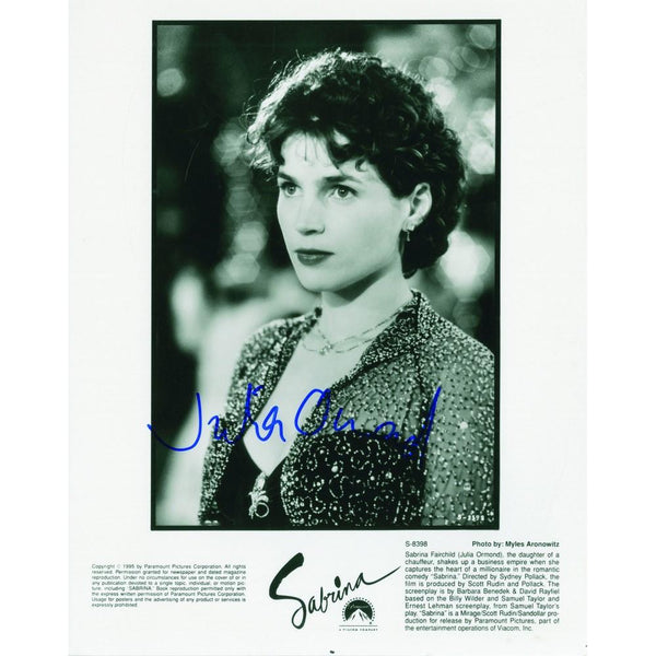 Julia Ormond - Autograph - Signed Black and White Photograph