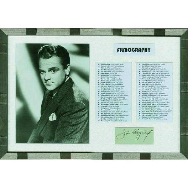 James Cagney (Framed) - Autograph - Signed Black and White Photograph