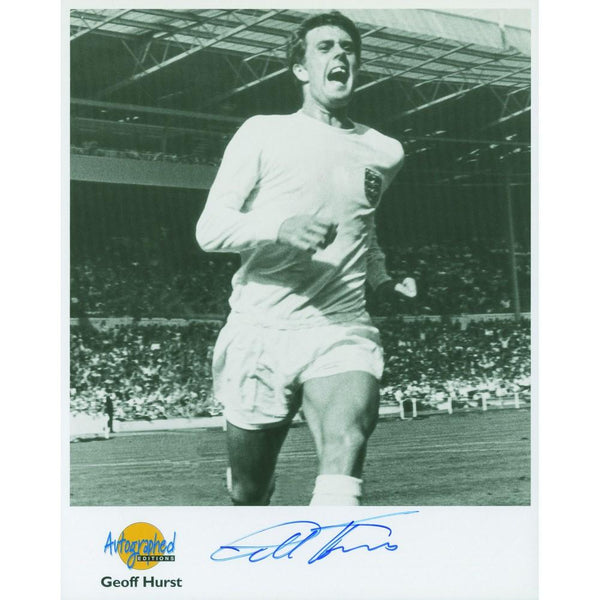 Geoff Hurst - Autograph - Signed Black and White Photograph