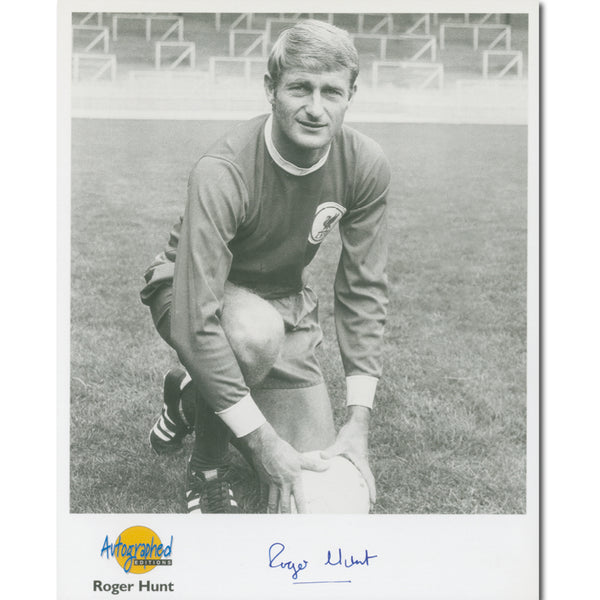 Roger Hunt - Autograph - Signed Black and White Photograph