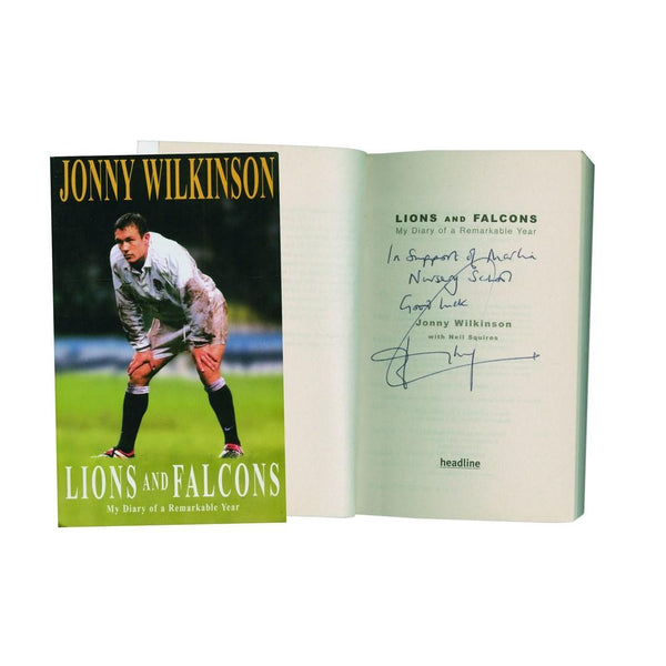 Jonny Wilkinson Signed Book 'Lions and Falcons'