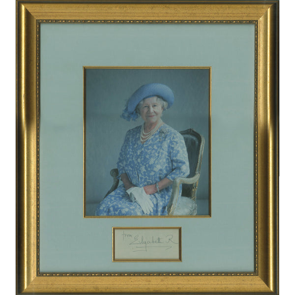 Queen Elizabeth, The Queen Mother Signature (Framed)