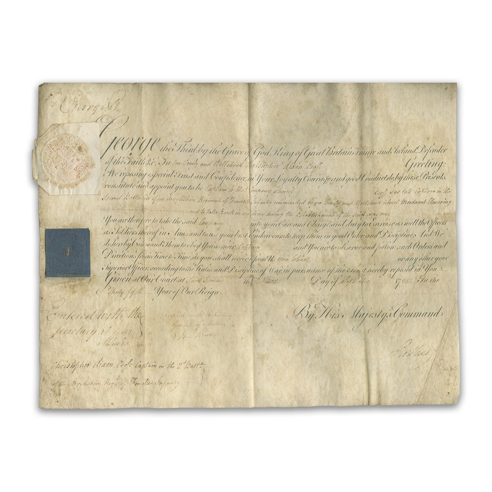 George Iii Inscription George III Signature - Official Document