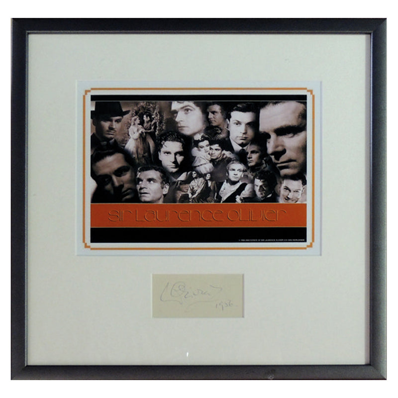 Laurence Olivier (Framed) Autograph