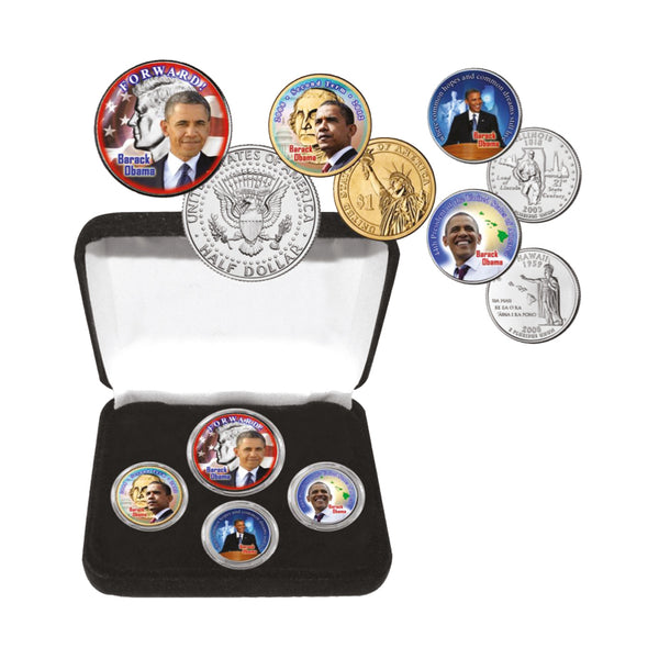 Barack Obama 2nd Term Colourised Coin Collection USC42