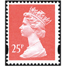 GB 1993 SG Y1676 Variety. 25p Rose-red one broad phosphor band at left