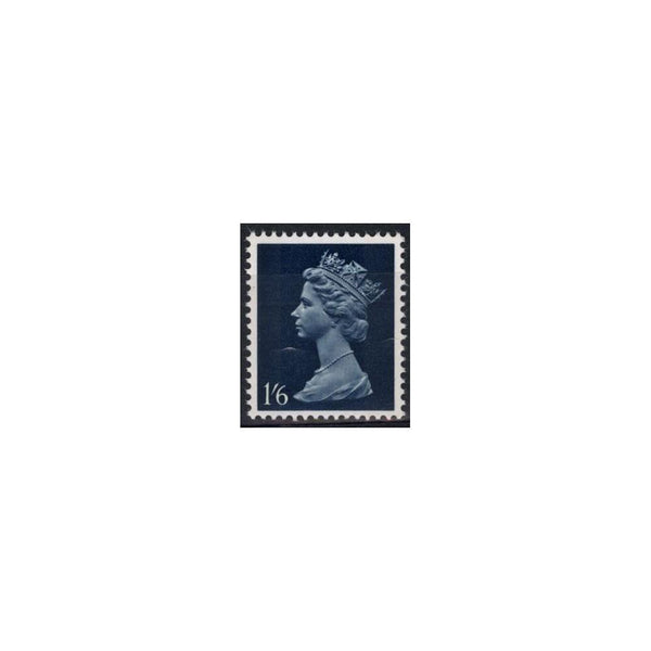 GB 1968 - 1/6d Greenish-blue and deep blue.Greenish-blue omittedSG743 pva variety V743