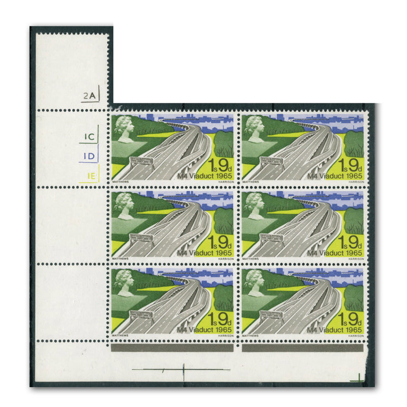 1968 Bridges Gold & Phosphor missing block 6 UM S.G766EYa V766A