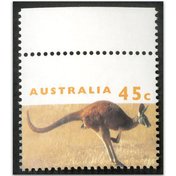Australia 1994-97 45c Kangaroo Major  Misplacement Horiz Perfs SG1453var VAUS1453A