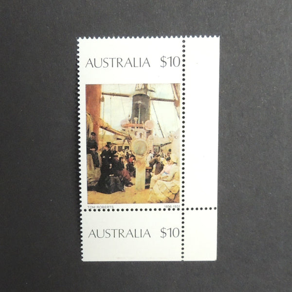 1977 Australia $10 Tom Roberts, Misplacement of horiz. perfs VAUS567