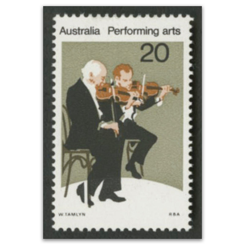 Australia 1977 Performing Arts 20c Music Misplaced Black SG641