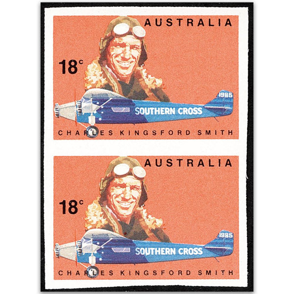 Australia 1978 18c Kingsford Smith imperf pair, u/m VAUS660A