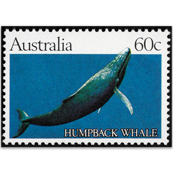 Australia1982 SG 841a 60c Whale, Solid green/blue background VAUS841