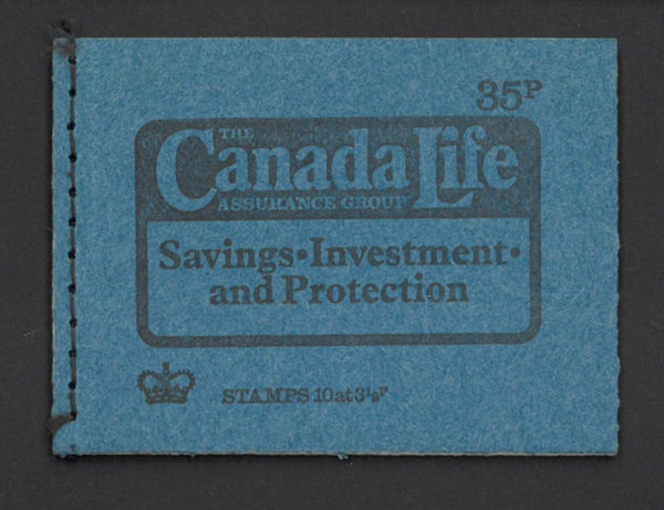 GB 1974 35p Canada Life Booklet.Both Panels Miscut (3 1/2p label at top) SGDP4c Booklet Variety VBDP4C