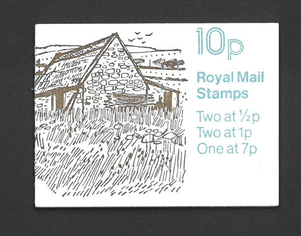 GB 1978-79 10p Buildings in Ulster Booklet phosphor omitted SG FA5 Booklet Variety VBFA5